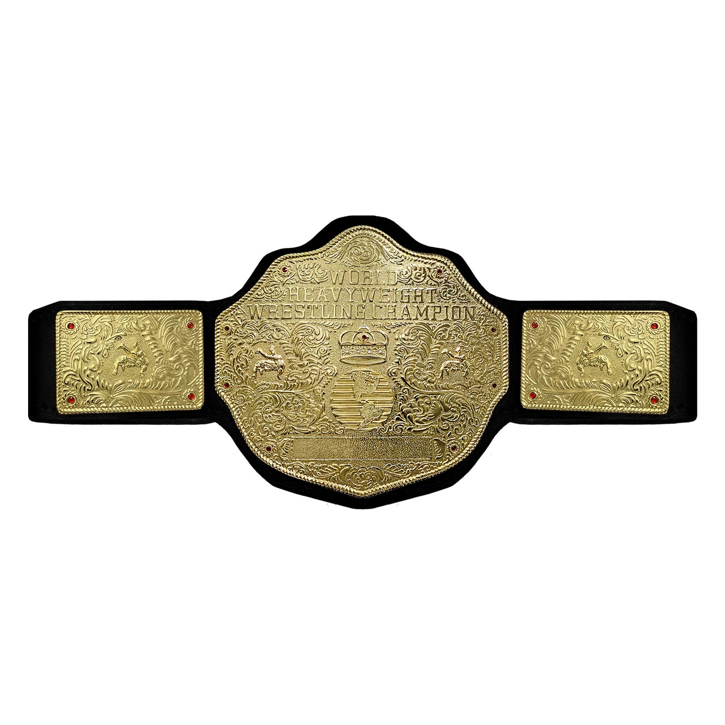 TRUESAGA - Big Gold Wrestling Championship Belt Class One Replica - Adult Waist Size Up to 46" - 4mm Metal Plate Genuine Leather Base