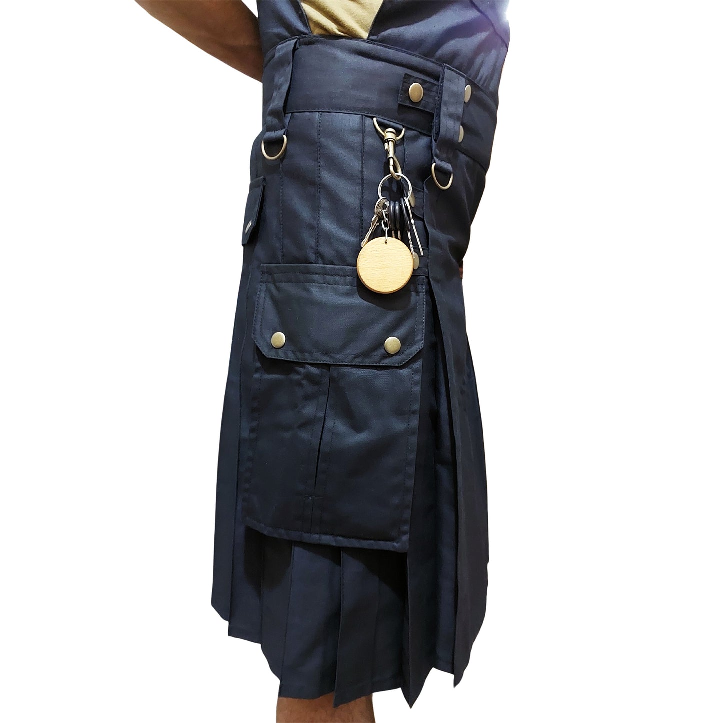 TRUESAGA - Men's Utility Overkilt Black 100% Cotton 16 Oz Heavy Fabric