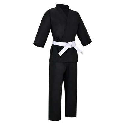 TRUESAGA - Regular Light Weight Karate Open Coat Uniform 8 Oz Cotton Poly Belt Included
