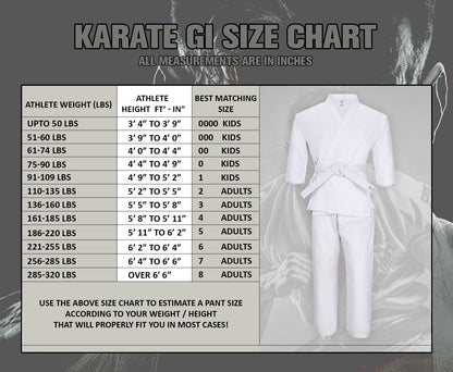TRUESAGA - Regular Light Weight Karate Open Coat Uniform 8 Oz Cotton Poly Belt Included