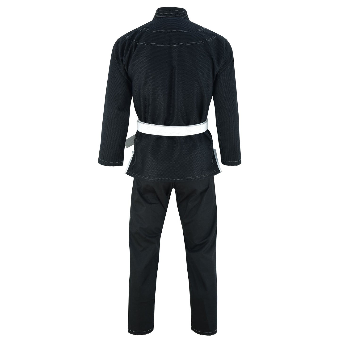 TRUESAGA - Regular Plain Jiu Jitsu Kimono Gi Uniform Deluxe BJJ Fabric - White Belt Included Kids & Adults Unisex