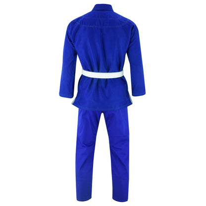 TRUESAGA - Regular Plain Jiu Jitsu Kimono Gi Uniform Deluxe BJJ Fabric - White Belt Included Kids & Adults Unisex