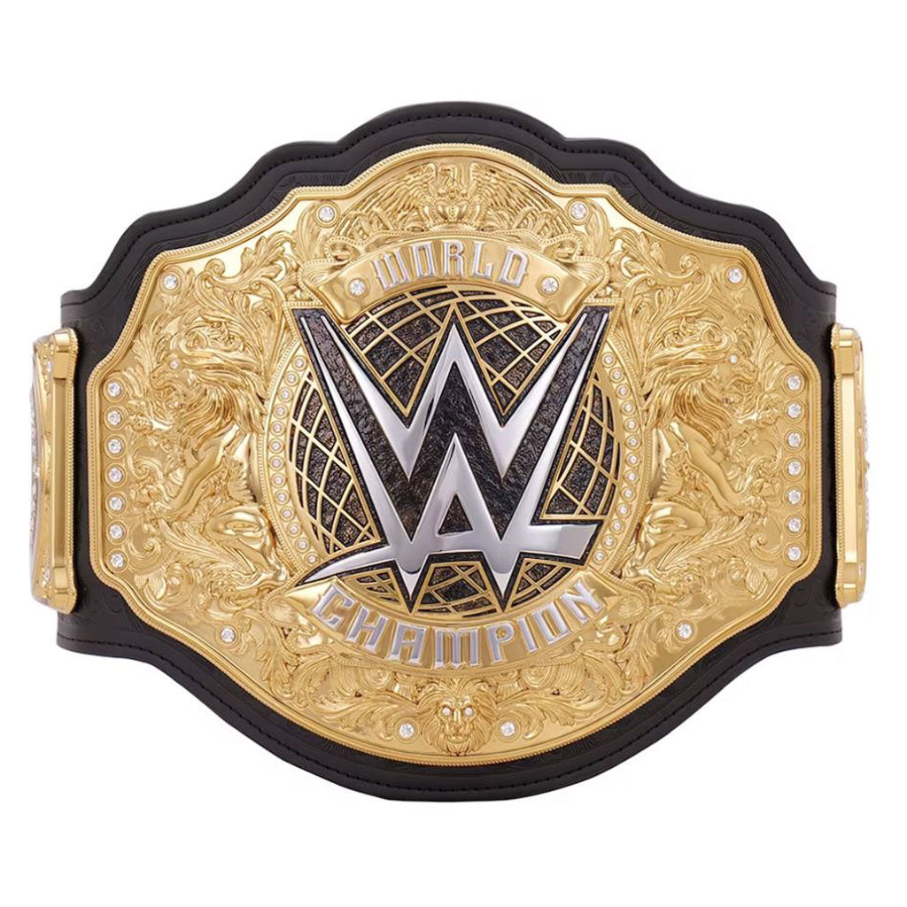 TRUESAGA - TRUE SAGA - World Champion 2023 Wrestling Belt Class One Replica - Adult Waist Size Up to 46" - 2mm Metal Plate Genuine Leather Base…