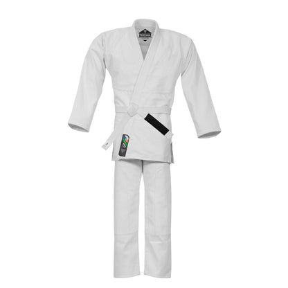 TRUESAGA - Regular Plain Jiu Jitsu Kimono Gi Uniform Deluxe BJJ Fabric - White Belt Included Kids & Adults Unisex