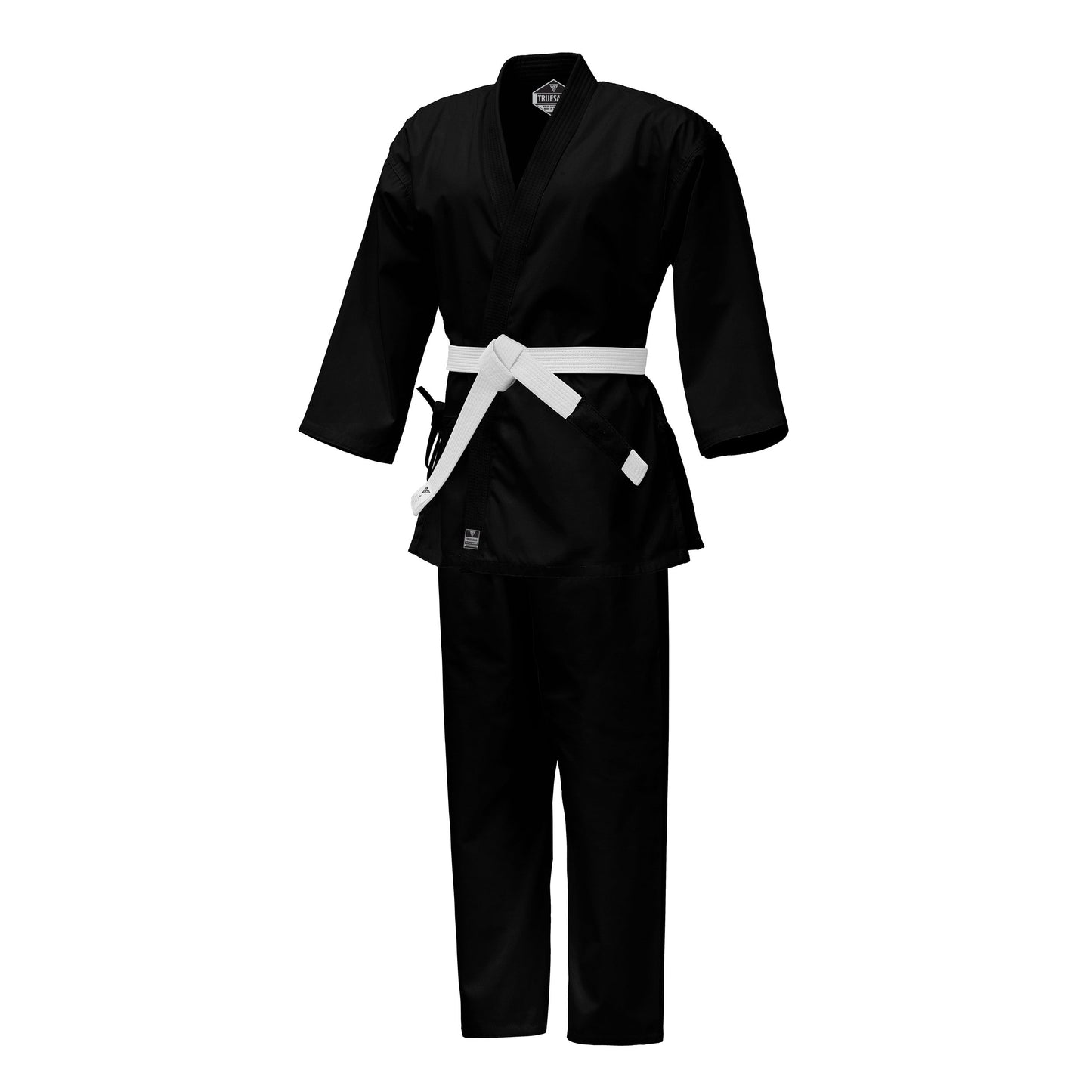 TRUESAGA - Regular Light Weight Karate Open Coat Uniform 8 Oz Cotton Poly Belt Included