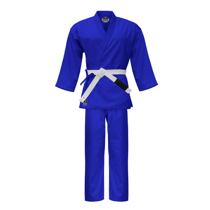 TRUESAGA - Regular Light Weight Karate Open Coat Uniform 8 Oz Cotton Poly Belt Included