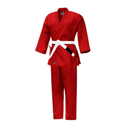 TRUESAGA - Regular Light Weight Karate Open Coat Uniform 8 Oz Cotton Poly Belt Included