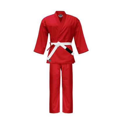 TRUESAGA - Regular Light Weight Karate Open Coat Uniform 8 Oz Cotton Poly Belt Included