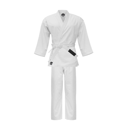 TRUESAGA - Regular Light Weight Karate Open Coat Uniform 8 Oz Cotton Poly Belt Included